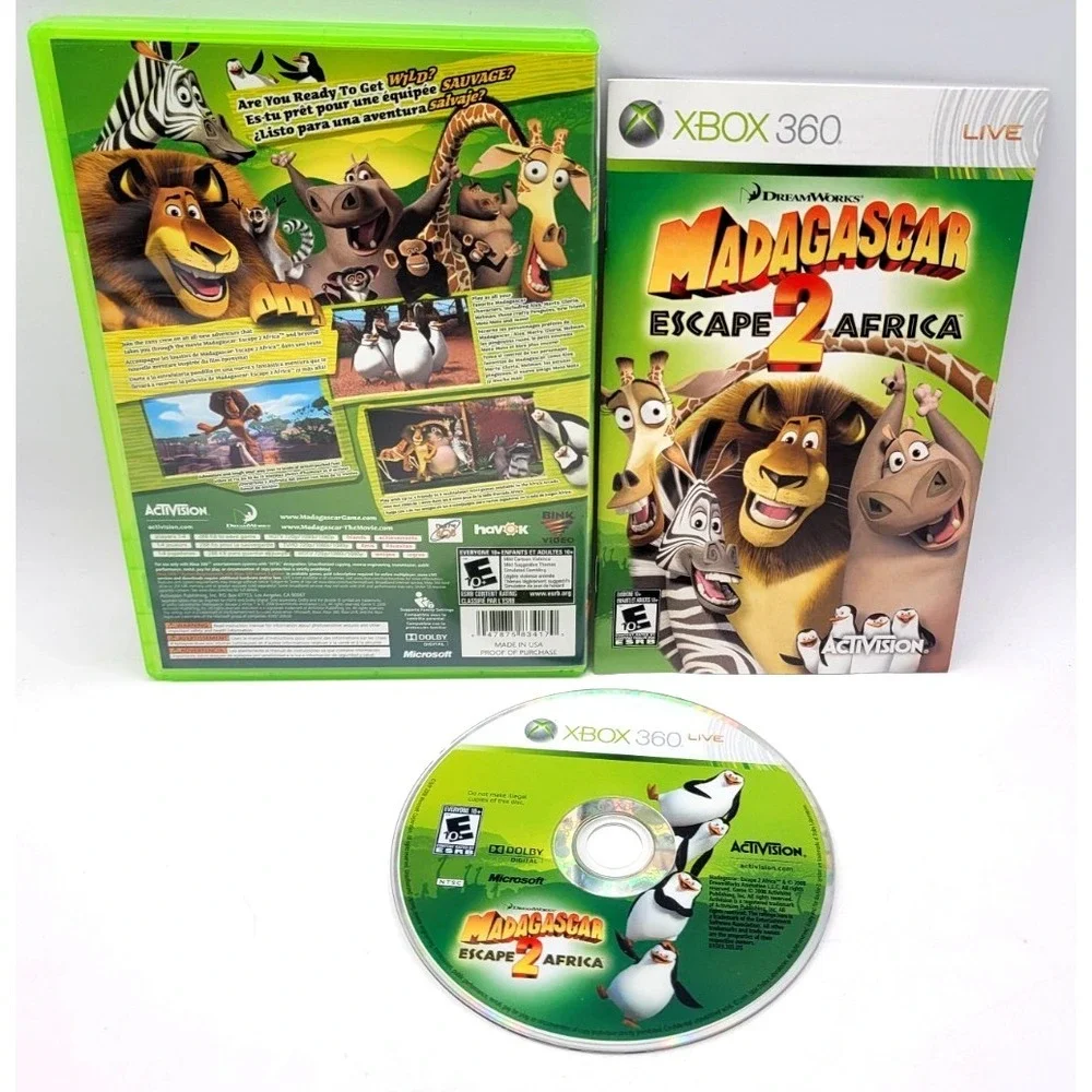 Madagascar: Escape 2 Africa (Xbox 360) CIB COMPLETE IN BOX